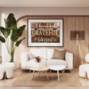 elegant 3-tiered wood sign stained with Early American stain that reads thankful, grateful, blessed