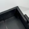 rustic black serving tray with black handles