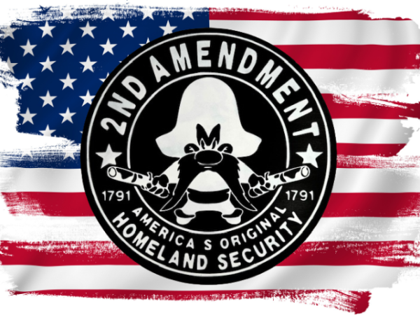 beautiful deep black pine round sign that reads "2nd Amendment - America's Original Homeland Security" in crisp white lettering