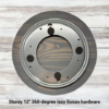 Lazy Susan Hardware on the back of all of our lazy susans
